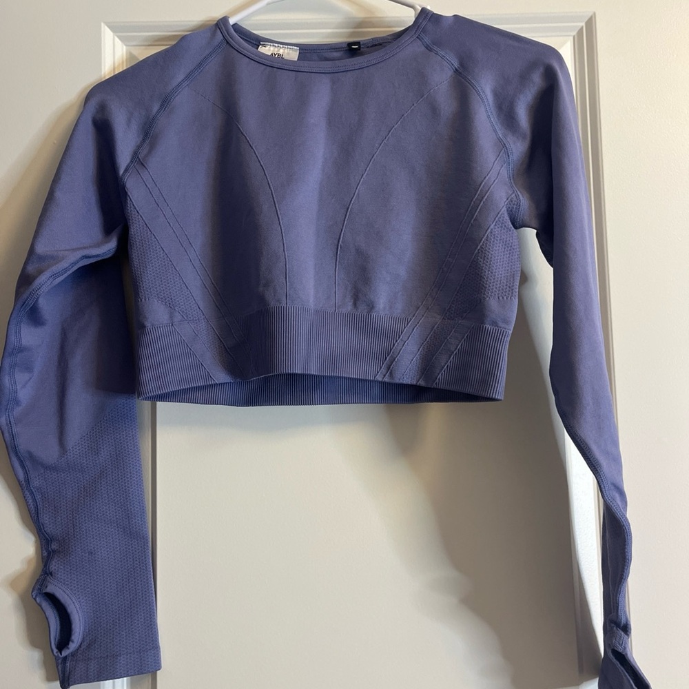 AYBL Lavender Long Sleeve Crop Sweatshirt
